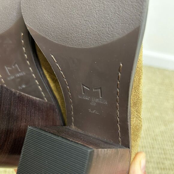NEW Marc Fisher LTD Kristie Heeled Boots Brown Suede Women's Size 8.5 M - Picture 9 of 10